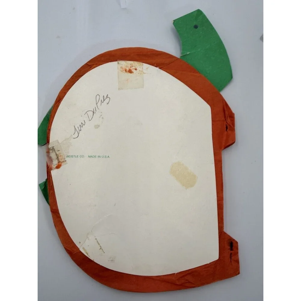 Vintage Beistle Honeycomb Pumpkin 8